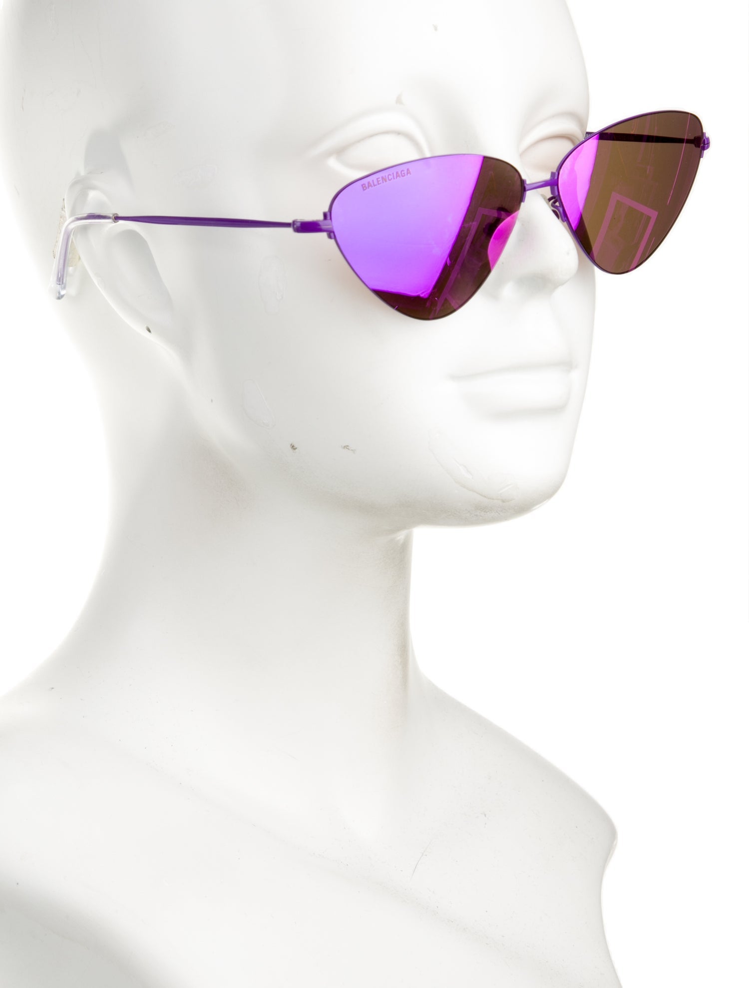 Balenciaga Cat-Eye Mirrored Sunglasses